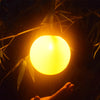 Solar Powered Light Control Waterproof Ball Shaped Flame Hanging Light for Garden Landscape Decor