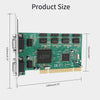 PCI 1 to 6 Port Db9Pin Breakout Card RS232 PCI Serial Extension Adapter 6 Ports
