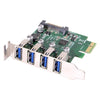 Low Profile 4 Ports PCI-E to USB 3.0 HUB PCI Express Expansion Card Adapter 5Gbps USB1.1/2.0/3.0 Operating Systems