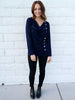 Cowl Neck Long Sleeve Button Embellished Blouse For Women