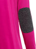 Graceful Jewel Neck Sequin Spliced Long Sleeve Blouse For Women