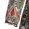 Ethnic Style Round Collar Tribal Print Tassel Dress for Women