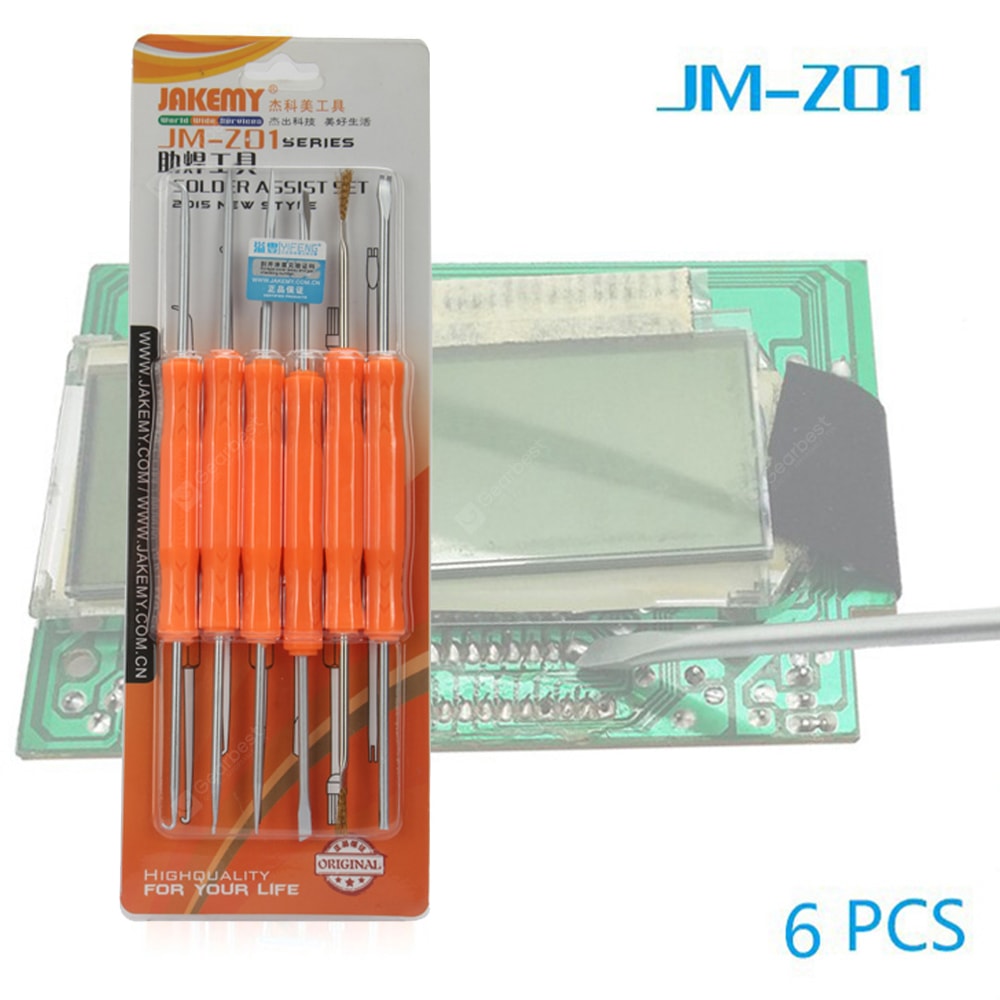 JAKEMY JM-Z01 6 in 1 Soldering Assist Tool Kit