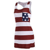 American Flag Bowknot Patriotic Racerback Tank Dress