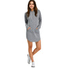 Hooded Long Sleeve Sweatshirt Mini Dress with Pocket