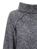 Stylish Cowl Neck Long Sleeve Spliced Women's Sweatshirt
