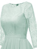 Lace Panel Pleated A Line Dress