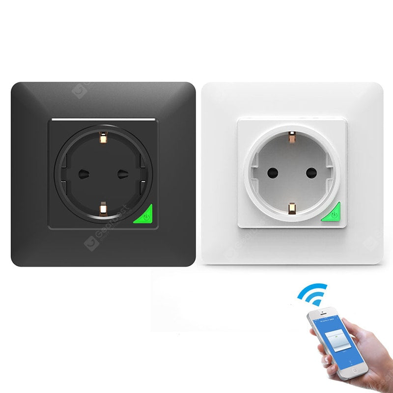 MoesHouse WWK-DEY-B WiFi Smart Wall Switch Socket Zero FireWire Outlet Push Button Smart Life Tuya Wireless Remote Control Work with Alexa Google Home