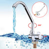 Kitchen Sink Basin Faucet 360° Rotation Spout Cold Water Single Handle Tap Bathroom