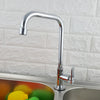 360° Rotation Single Hole Faucet Wash Basin Cold Water Mixer Taps Kitchen Tool