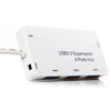 5Gbps Hi-Speed USB 3.0 4-Port Splitter Hub Adapter With DC 5V Port