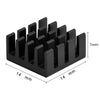 8Pcs Black Aluminum Heatsink Cooler Cooling Kit for Raspberry Pi 3, Pi 2, Pi Model B+