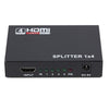 1080P HD 1 In 4 Out HDMI Splitter V1.4 HDMI Video Splitter One Input Four Output Converter HDMI Adapter for PC TV BOX IPTV TV BOX DVD (Black)