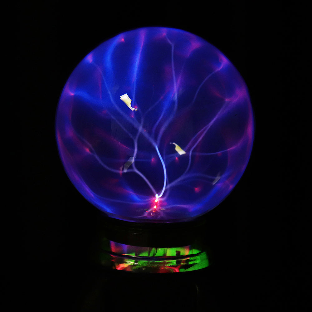 5 Inch USB Music Plasma Ball Sphere Light Crystal Light Magic Desk Lamp Novelty Bule Light Home Decor