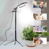 Selfstar 5500K Dimmable Video Light 16cm LED Ring Lamp with Wrench Selfie Stick tripod for Youtube Tik Tok Live Streaming