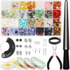Ring Making Kit, 1670Pcs Jewelry Making Kit with 28 Colors Crystal Gemstone Chip Beads, Jewelry Wire, Pliers and Other Jewelry Ring Making Supplies