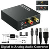 96Khz Digital to Analog Audio Converter Digital S/PDIF Optical to Analog L/R RCA Converter Toslink Optical to 3.5Mm Jack Adapter for PS3 HD DVD PS4 Amp Apple TV Home Cinema