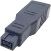 Firewire Adapter,1394A 6 Pin Female to 1394B 9 Pin Male IEEE 400 to 800 Data Transfer Adapter Converter