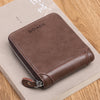 Men Vintage Trifold Wallet Fashion Multi-functional Genuine Leather Coin Bag Card Holder