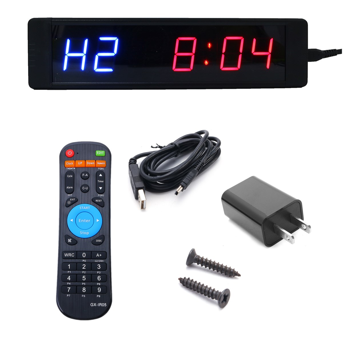Programmable Crossfit Interval Timer Wall Clock w/Remote For Tabata Fitness
