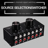 AV Switch Box Switcher Selector (6 Input 1 Output) 6 Way Port Stereo RCA Audio