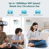 Wifi Range Extender - 1200Mbps Wifi Repeater, 2.4 & 5Ghz Wireless Signal Booster up to 2640Sq.Ft, WPS Function, Easy Set-Up.