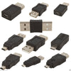 10 Pieces OTG 5 Pin F/M Mini Changer Adapter Converter USB Male to Female Micro USB