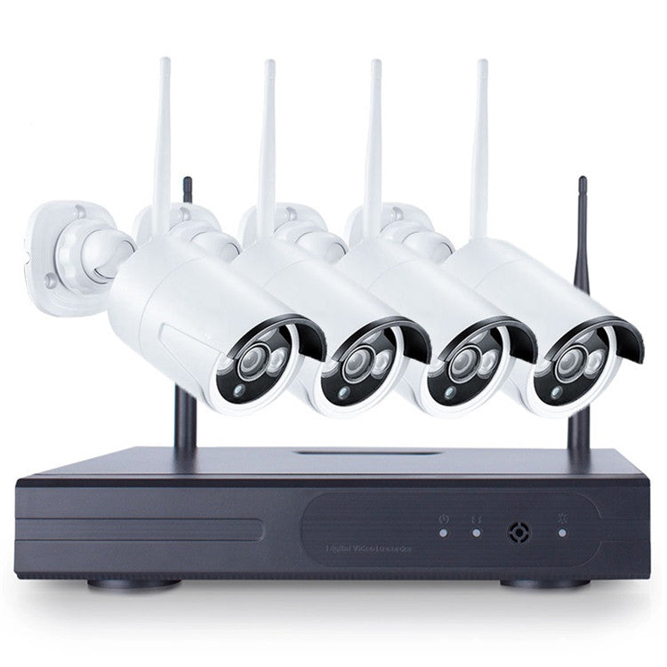 4PCS 4CH CCTV Wireless 720P NVR DVR 1.0MP IR Outdoor P2P Wifi IP Security Camera Video Surveillance