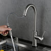Stainless Steel Mixer Smart Sensor Faucet Single Hole For Kitchen Pull Out Spray