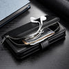 Samsung Galaxy S8 Plus  Detachable Magnetic PU Leather Card Slots Zipper Wallet Case