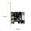 Pcie 4 Ports 1394A Firewire Expansion Card, PCI for Express (1X) to External IEEE 1394 Adapter Controller (3 X 6P + 1 X