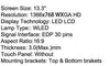 BOE HB133WX1-402 Replacement Screen for Laptop LED HD Matte