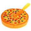 Children Kids ABS Plastic Pizza Slices Toppings Simulation Kitchen Play Food Toy