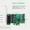 Vervmczn PCIE Serial Rs232 Ports Adapter Card Pcie X1 I/O Controller Card 4 DB 9 Bracket PCI WCH384 Chipset
