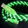 TOPK 5A LED Flow Glow Lighting Magnetic Type C Micro USB Data Cable For MI9 HUAWEI Mate30 5G Pro Pocophone F1 Note10+ 5G