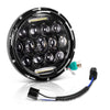 7 Inch 75W Car LED Headlight High Low Beam DRL H4 Adapter For Jeep Wrangler