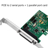 RS232 Serial Ports Parallel Port Connectors PCIE Expansion Card WCH382 + Baffle