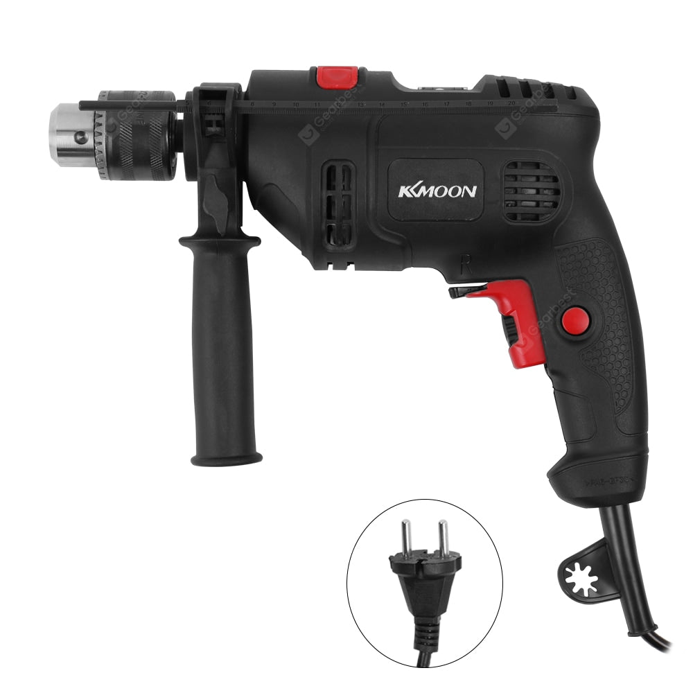 Portable High Power Electric Impact Drill Variable Speed Corded Hammer Dual Use Positive Negative