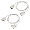 2X RS232 DB9 9 Pin Male to Female Serial Port Cable Industrial Adapter 1.