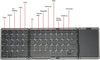 B089T Foldable Keyboard, Folding Portable Wireless Keyboard with Touchpad, 64 Keys USB C Computer Keyboard for Laptop Tablet (Grey)