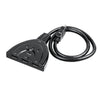 3-Port Switch Switcher Selector Splitter Hub Box with 55Cm Cable for HDTV /PS3 /Xbox 360 (Black)