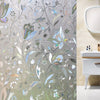 3D Waterproof PVC Frosted Static Window Sticker Flower Pattern Glass Film for Home Bedroom Bathroom 45x200cm/roll
