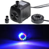 800L/H 210 GPH Submersible Water Pump For Aquarium Fish Tank Pond Fountain With 12 LED Lights