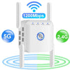 Wifi Extender Repeater Signal Booster for Home 1200Mbps 2.4G/5Ghz Long Range Amplifier Range Boost