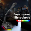 RGB Computer Microphone Wired Microphone Gaming Microphone Desktop Laptop USB Microphone for Podcast Video Game