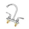 Modern Chrome Cold Hot Water Double Mixer Tap Bathroom Kitchen Basin Faucet