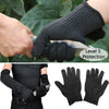 A Pair Steel Wire Safety Anti-cutting Gloves Gardening Work Outdoor Arm Sleeves Protection Tool