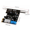 USB Pcie Card, 2 Port USB 3.0 to PCI Express Card Expansion Card, PCI-E to USB 3.0 2 Port Hub Controller Adapter
