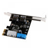 USB Pcie Card, 2 Port USB 3.0 to PCI Express Card Expansion Card, PCI-E to USB 3.0 2 Port Hub Controller Adapter