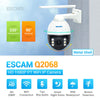 ESCAM Q2068 1080P Metal Case WiFi Waterproof IP Camera Support ONVIF Pan Tilt Two Way Talk IR Night Vision Security Camera